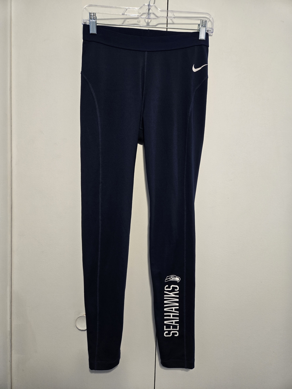 Nike Dri-FIT Seattle Seahawks‎ Leggings Women’s Medium Navy NFL Team Apparel